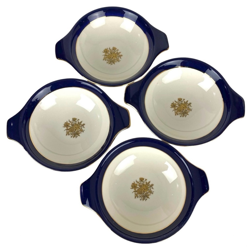 Taylor Smith Taylor Embassy Lug Cereal Bowls Versatile 5-54 Set of 4 Rare 1954